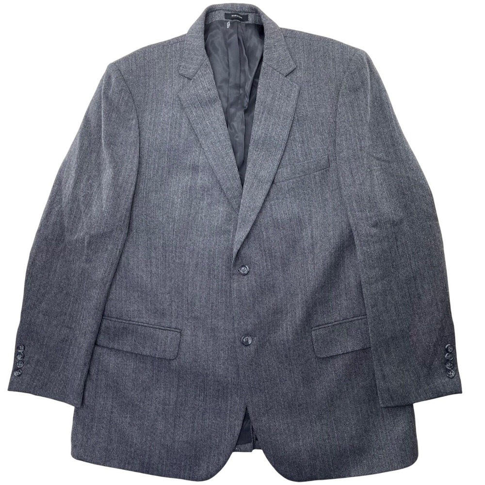 Joseph & Feiss Gold Sport Coat Men 48L (measures as 42L) Black White Herringbone